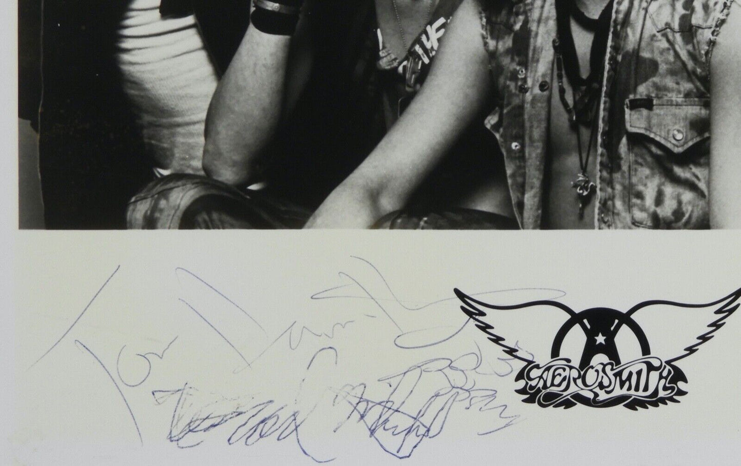Aerosmith Autograph JSA Signed 8 x 10 Promo Photo Joe Perry Steven Tyler + Fully