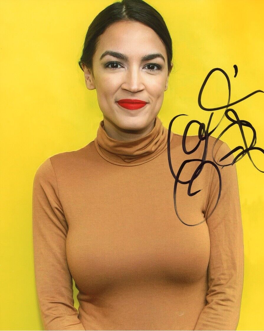 Alexandria Ocasio-Cortez AOC Autograph Signed Photo ACOA COA