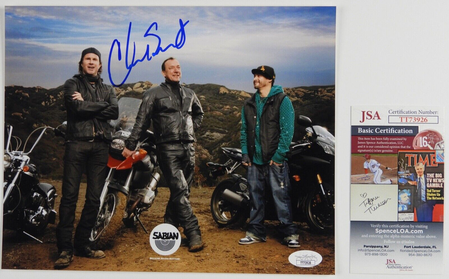 Chad Smith Signed Autograph JSA COA 8 x 10 photo Red Hot Chili Peppers