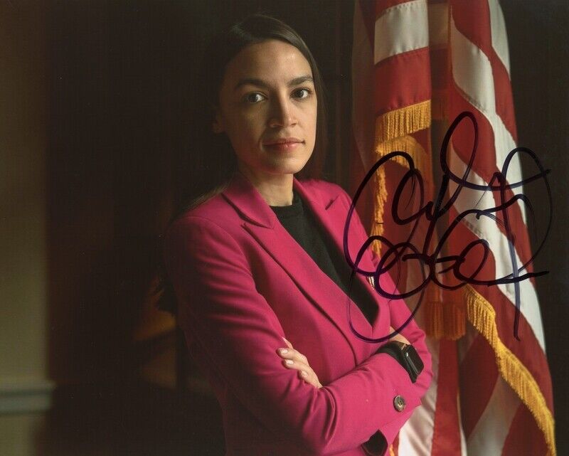 Alexandria Ocasio-Cortez AOC Autograph Signed Photo ACOA COA