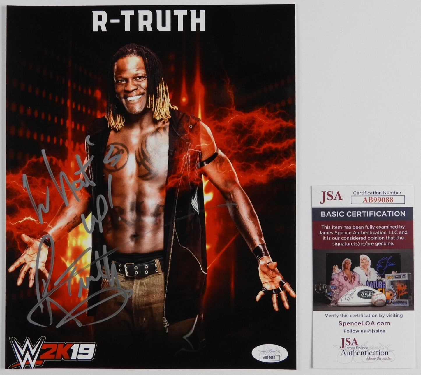 R Truth JSA Signed Autograph Photo 8 x 10 WWE