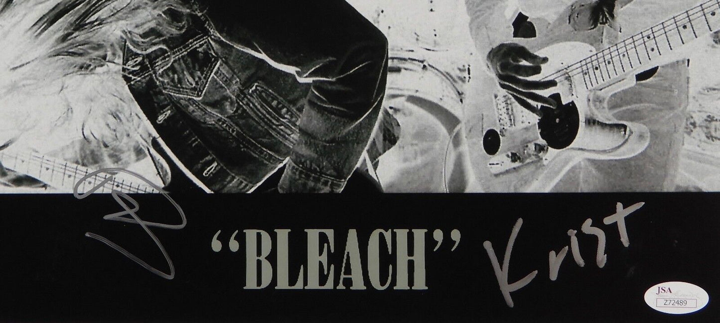 Dave Grohl Krist Nirvana Bleach JSA 12" Album photo Signed Autograph