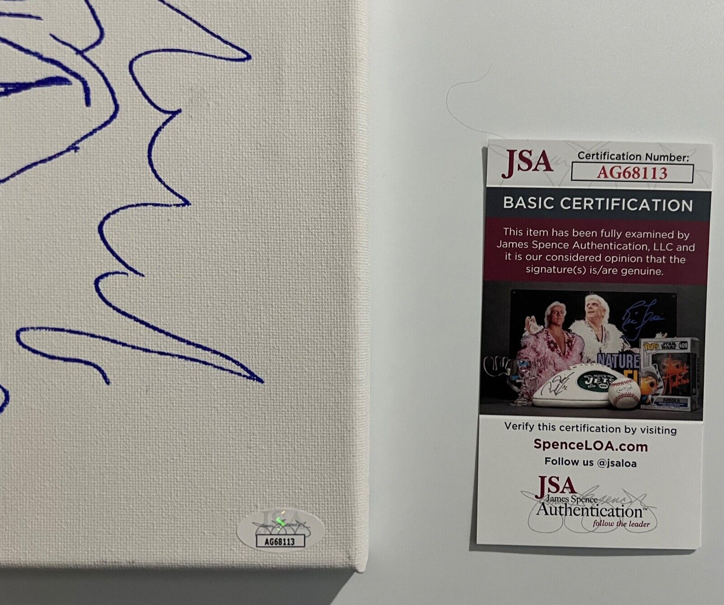 Iron Maiden Derek Riggs JSA Autograph Signed Original Sketch Eddie canvas board