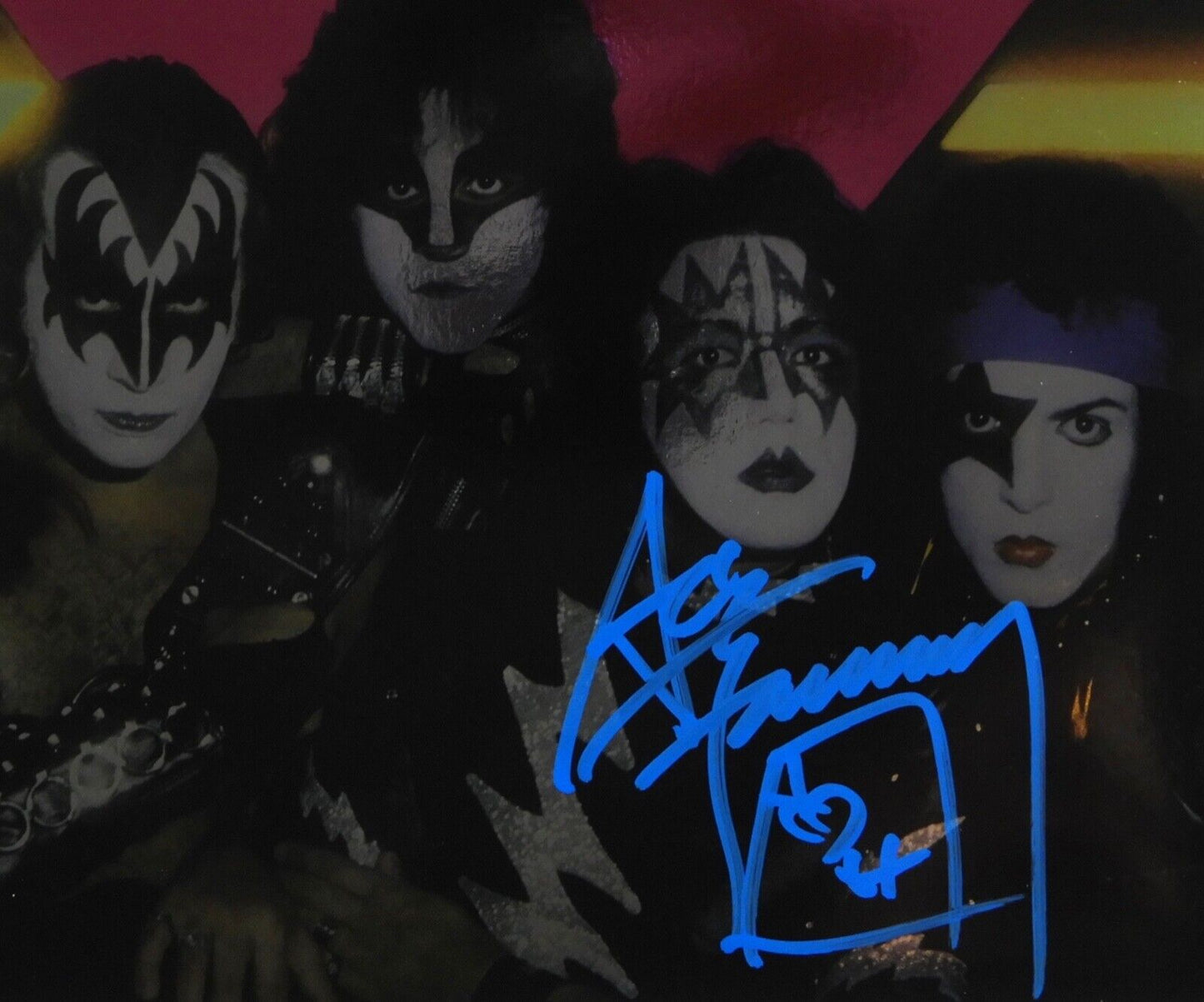 KISS JSA Ace Frehley Autograph Signed Record Album Killers Pink Vinyl