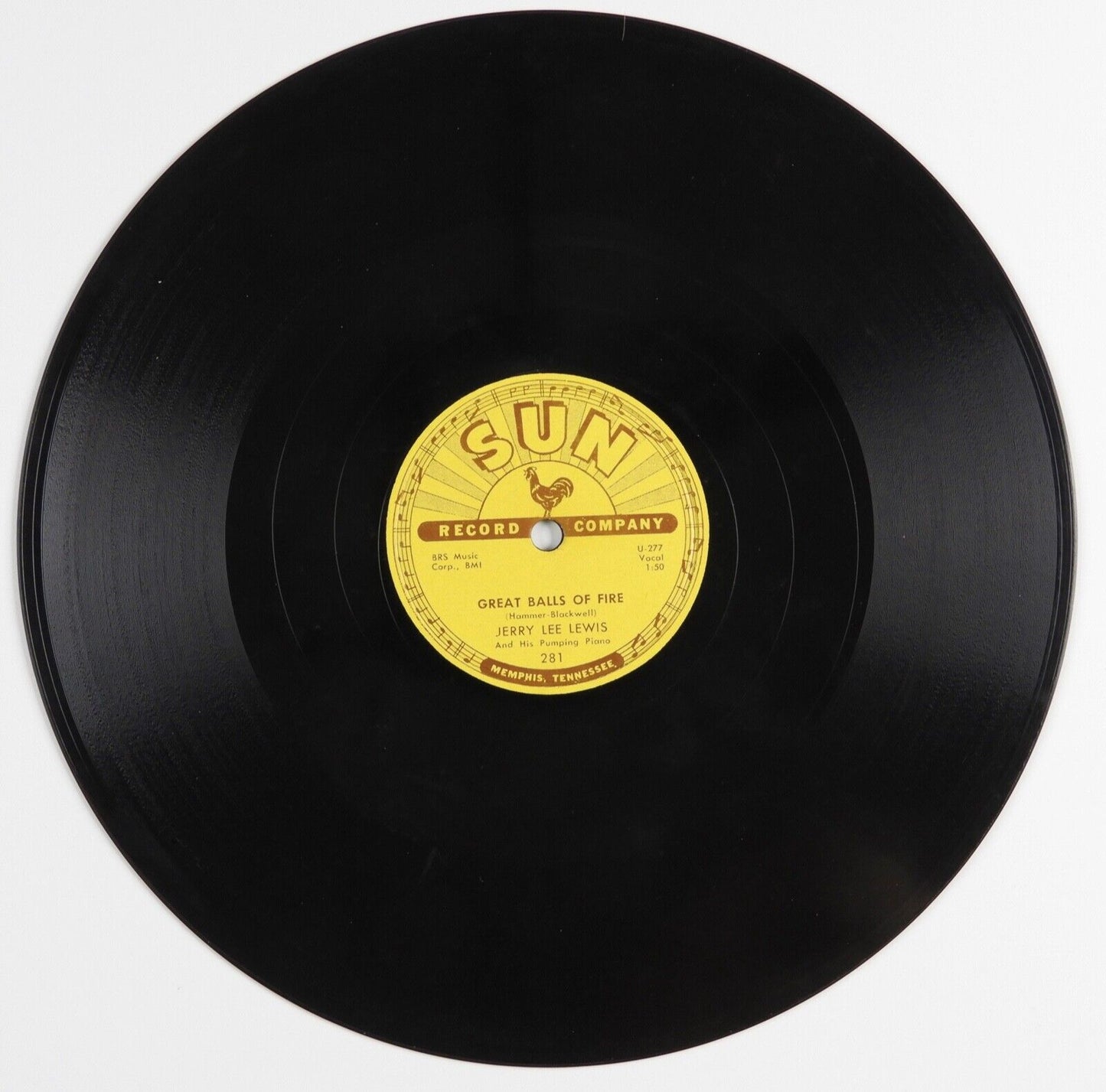 Jerry Lee Lewis JSA Signed Autograph Sun Record 78 Vinyl Record Original