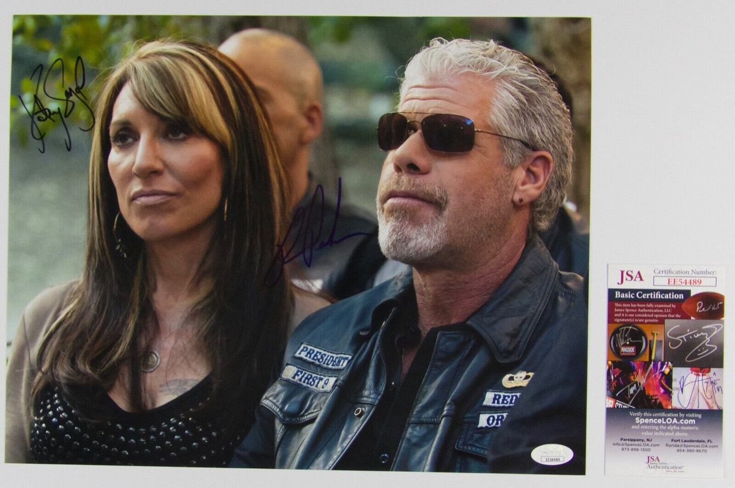 Katey Sagal Ron Perlman Autograph Signed 11 x 14 JSA COA Sons of Anarchy