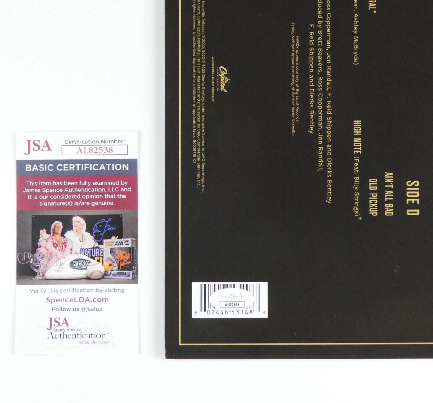 Dierks Bentley JSA Signed Autograph Record Album Gravel & Gold