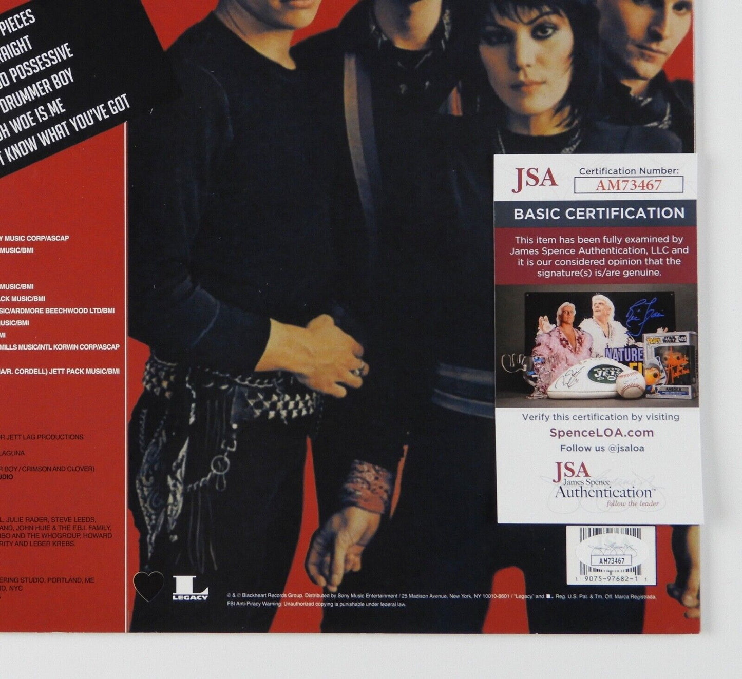 Joan Jett JSA Signed Autograph Album Record I Love Rock n Roll