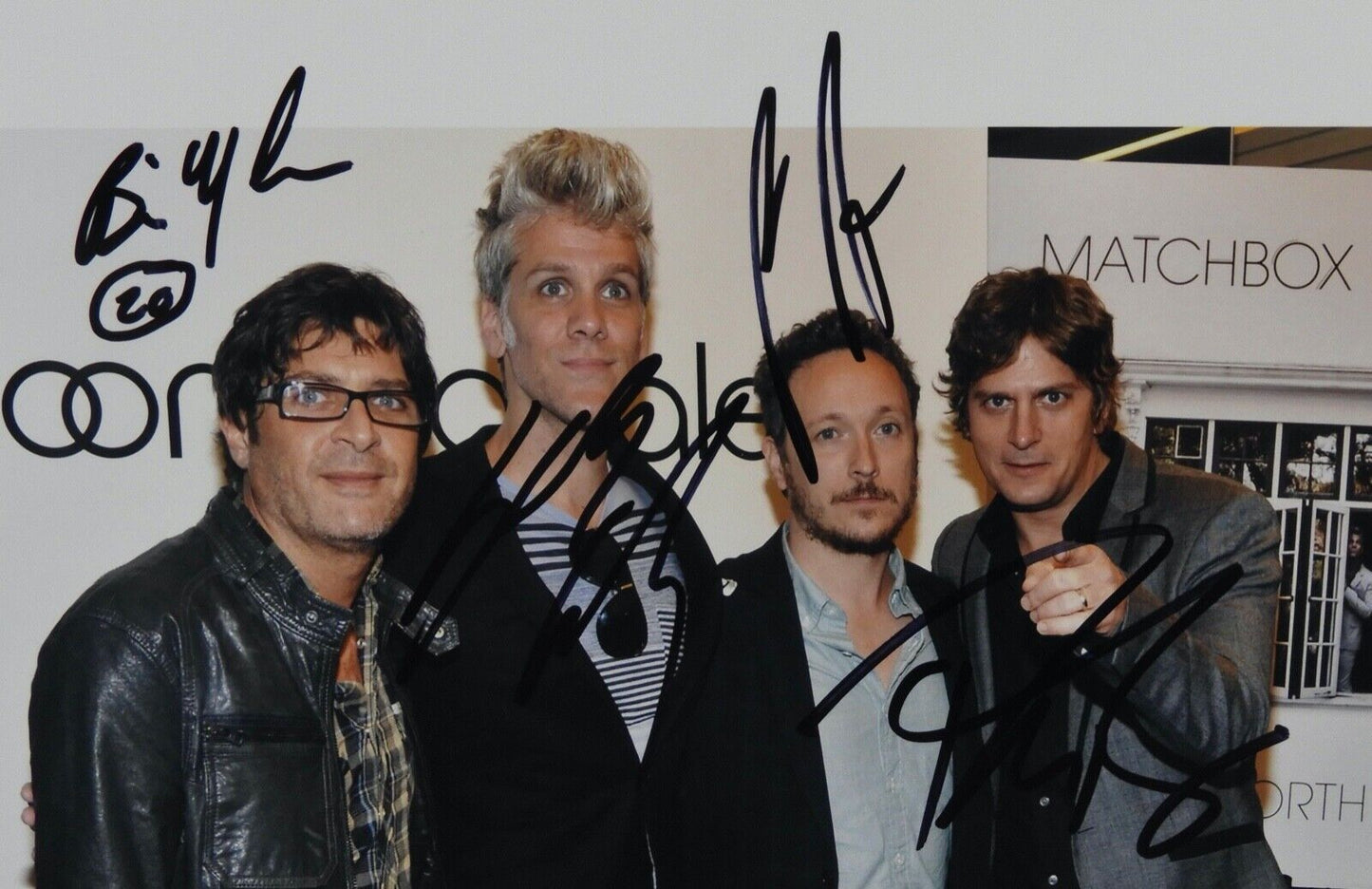 Matchbox Twenty 20 Full Band Signed Autograph JSA COA Photo Rob Thomas +