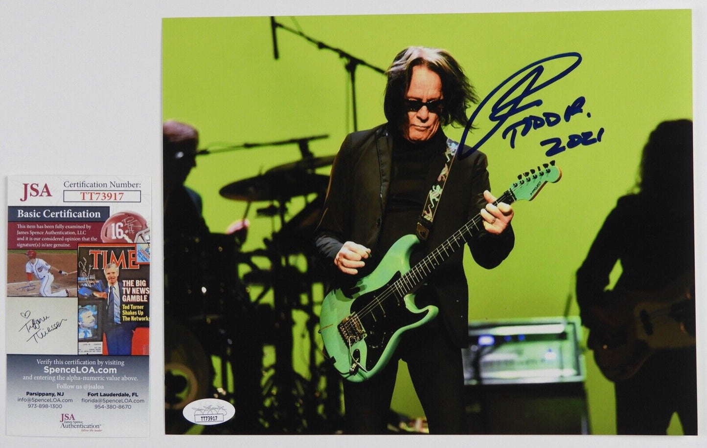 Todd Rundgren Signed Autograph JSA COA 8 x 10 photo Utopia