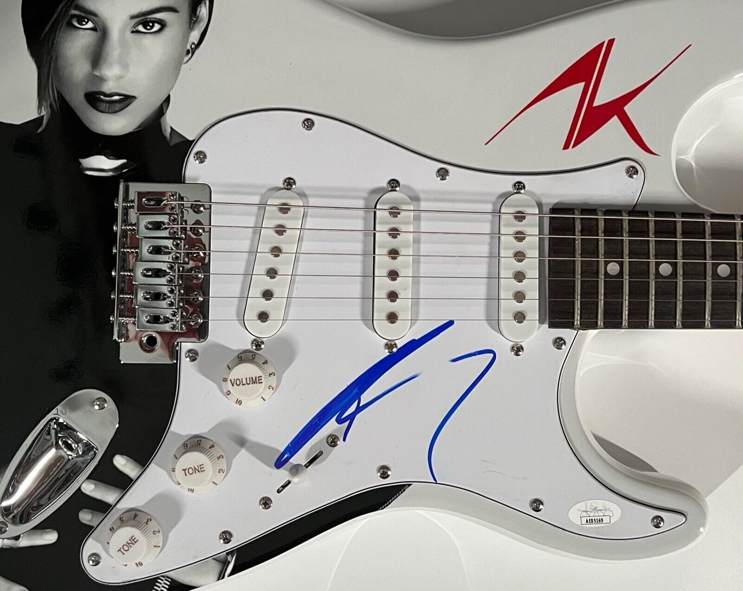 Alicia Keys JSA Guitar Autograph Signed Guitar Stratocaster