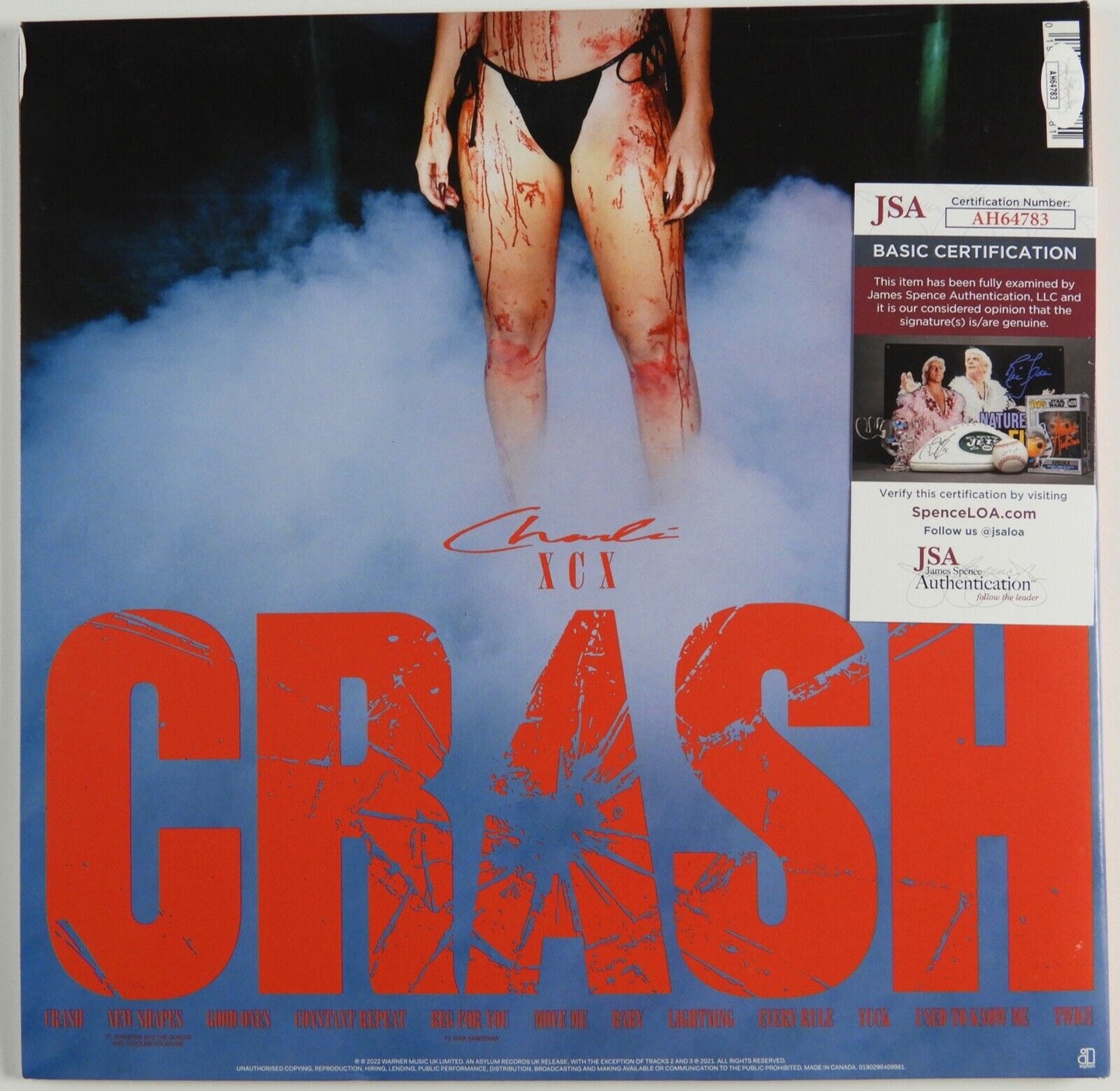 Charlie XCX JSA Autograph Fully Signed Album Vinyl Record Crash