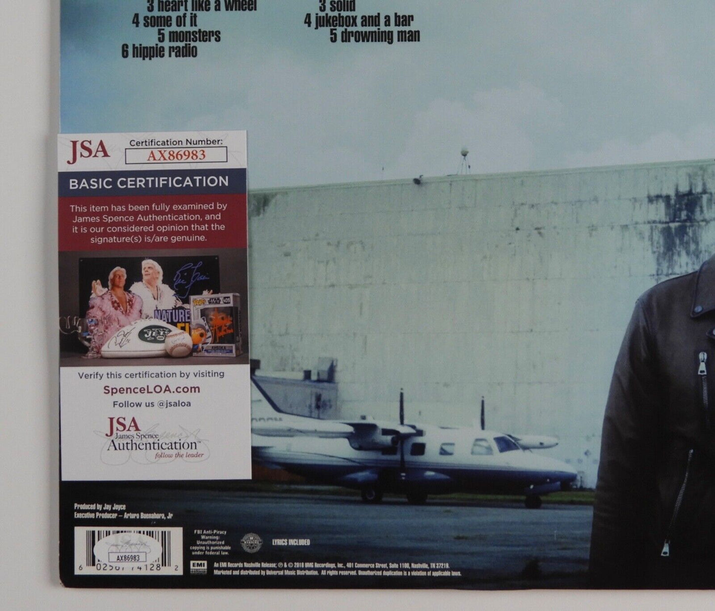 Eric Church JSA Signed Autograph Record Album Vinyl Desperate Man