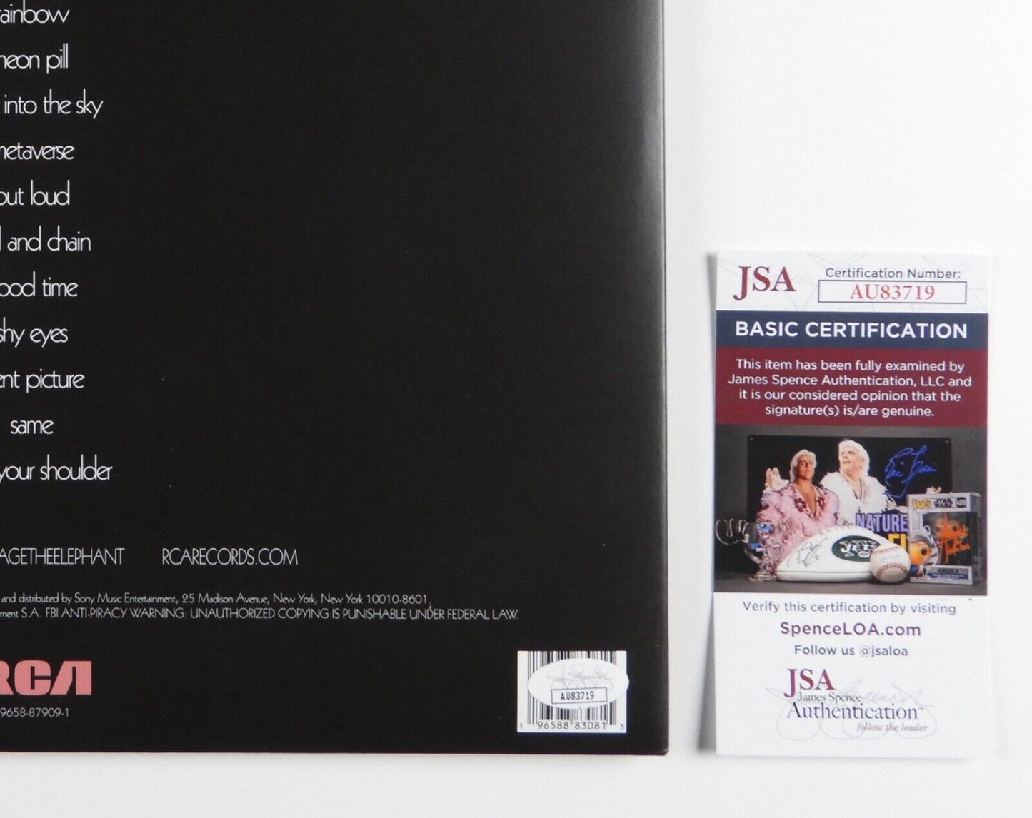 Cage The Elephant Fully JSA Signed Autograph Album Record Neon Pill
