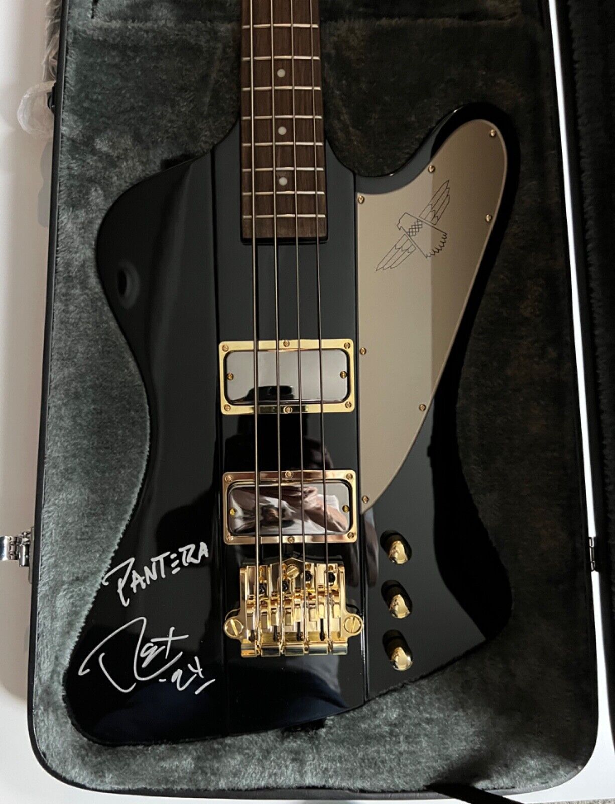 Rex Brown Pantera JSA Signed Epiphone Signature Bass Guitar