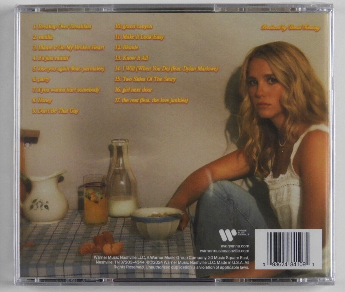 Avery Anna Signed Autograph Breakup Over Breakfast CD Booklet Still Sealed