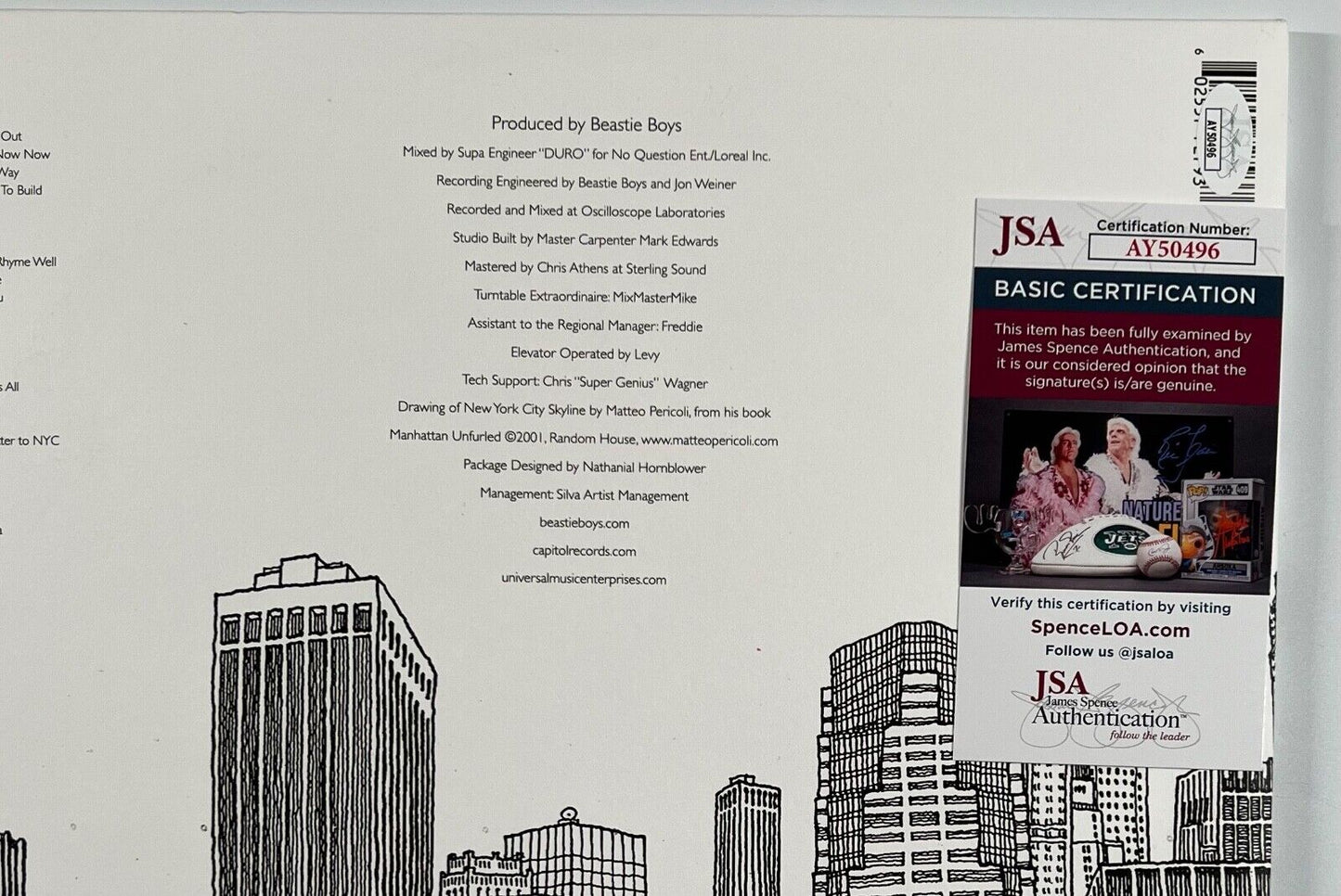 Mike D Beatie Boys JSA Signed Autograph Record Album  To The 5 Boroughs