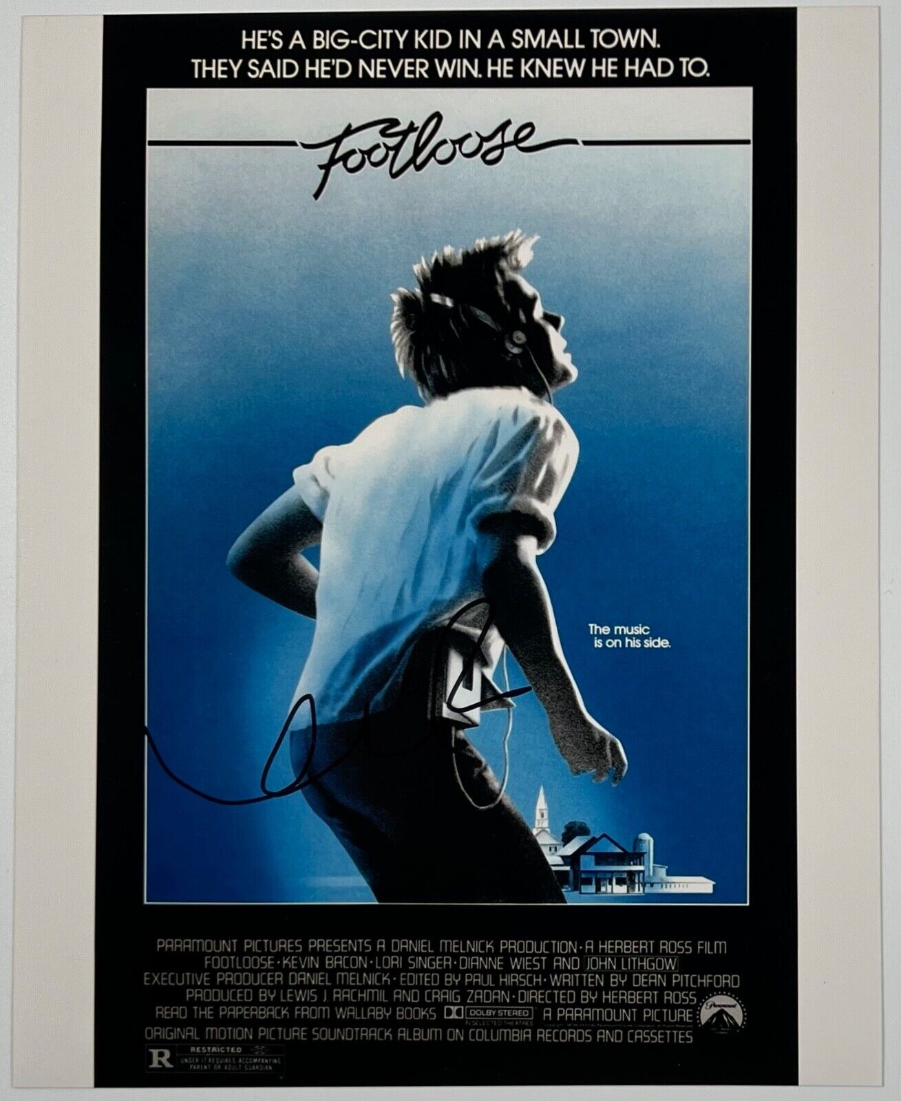 Kevin Bacon Footloose JSA Signed Autograph 8 x 10 photo
