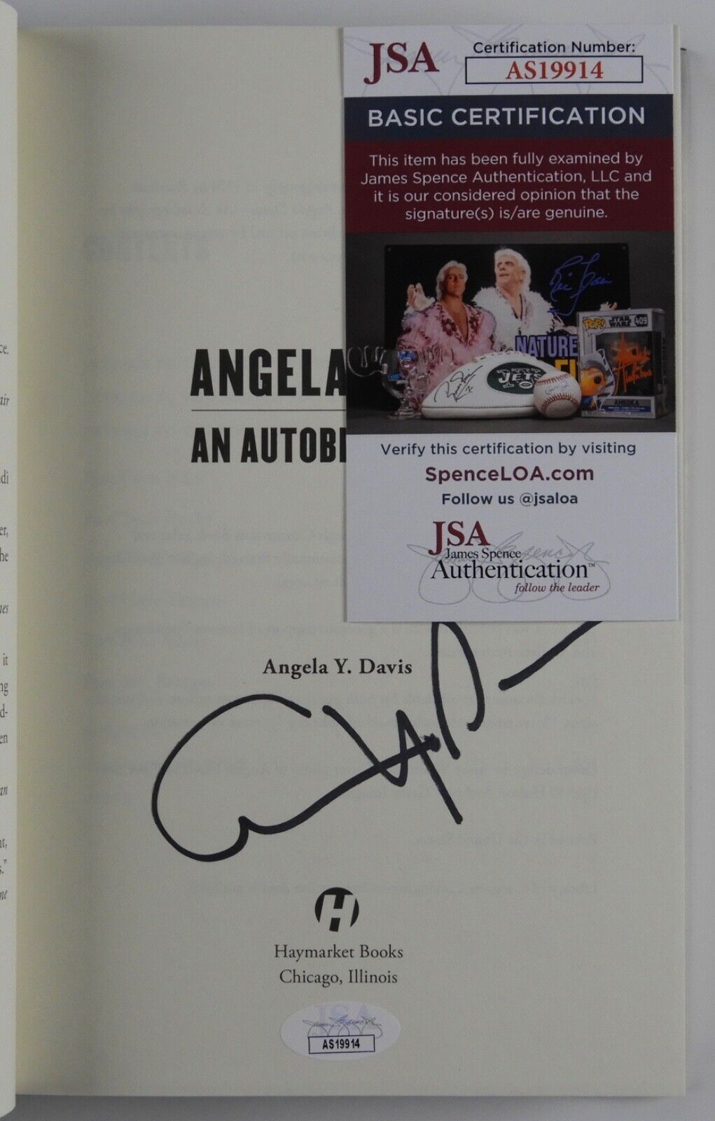 Angela Davis JSA Autograph Signed Book An Autobiography Hardcover Activist