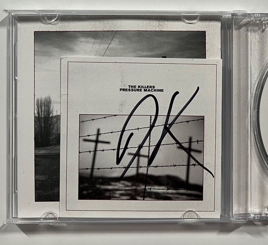 The Killers Dave Keuning signed autograph CD Booklet Insert Pressure Machine