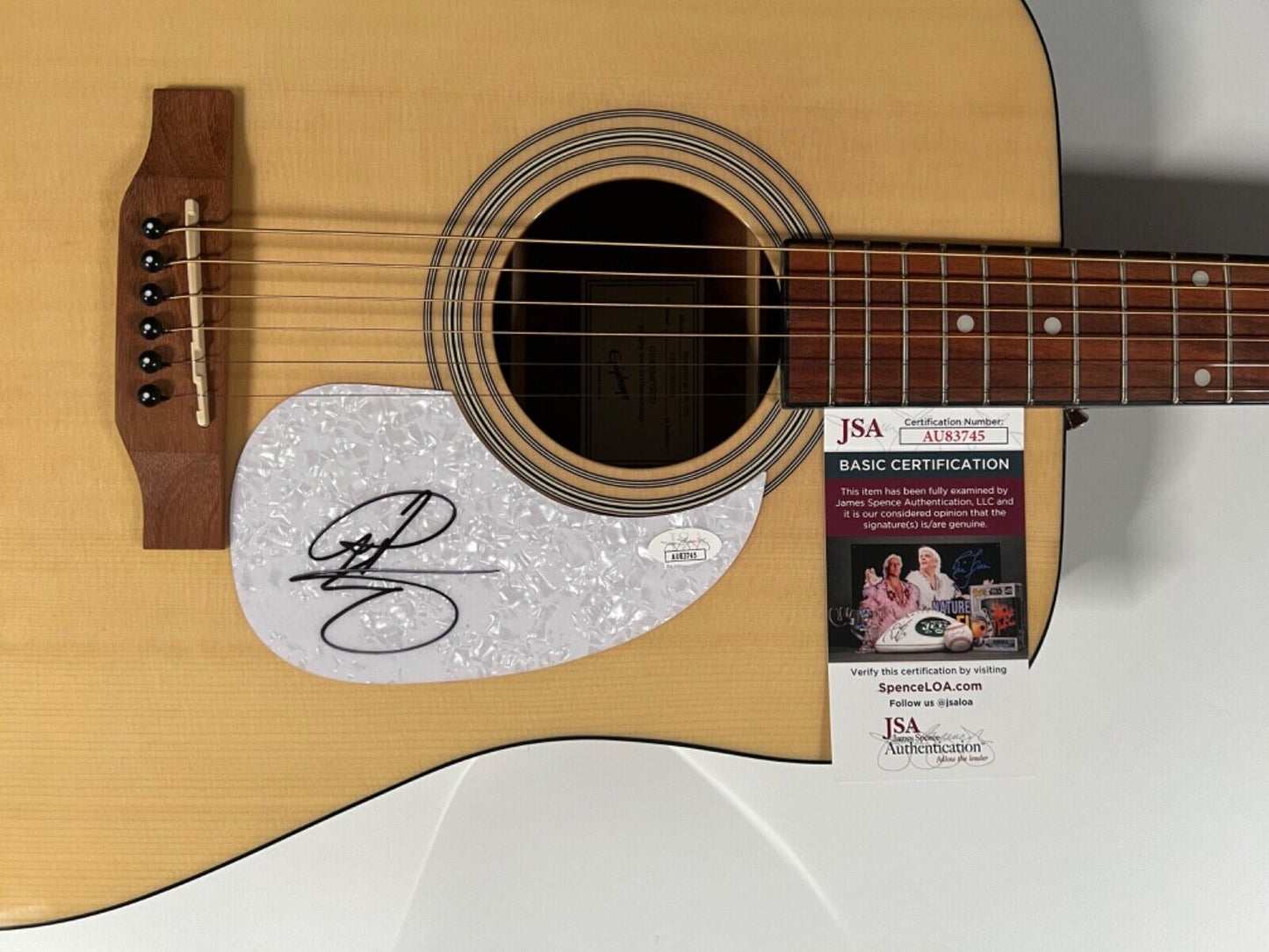 Riley Green JSA Autograph Signed Guitar Epiphone Acoustic