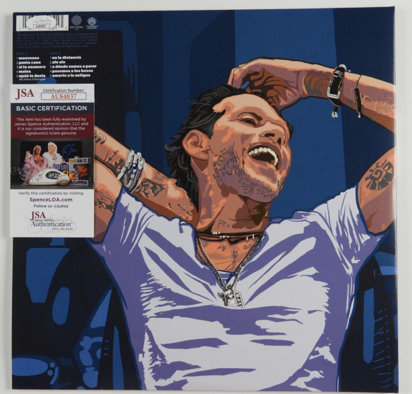 Marc Anthony JSA Signed Autograph Record Album Vinyl Muevense