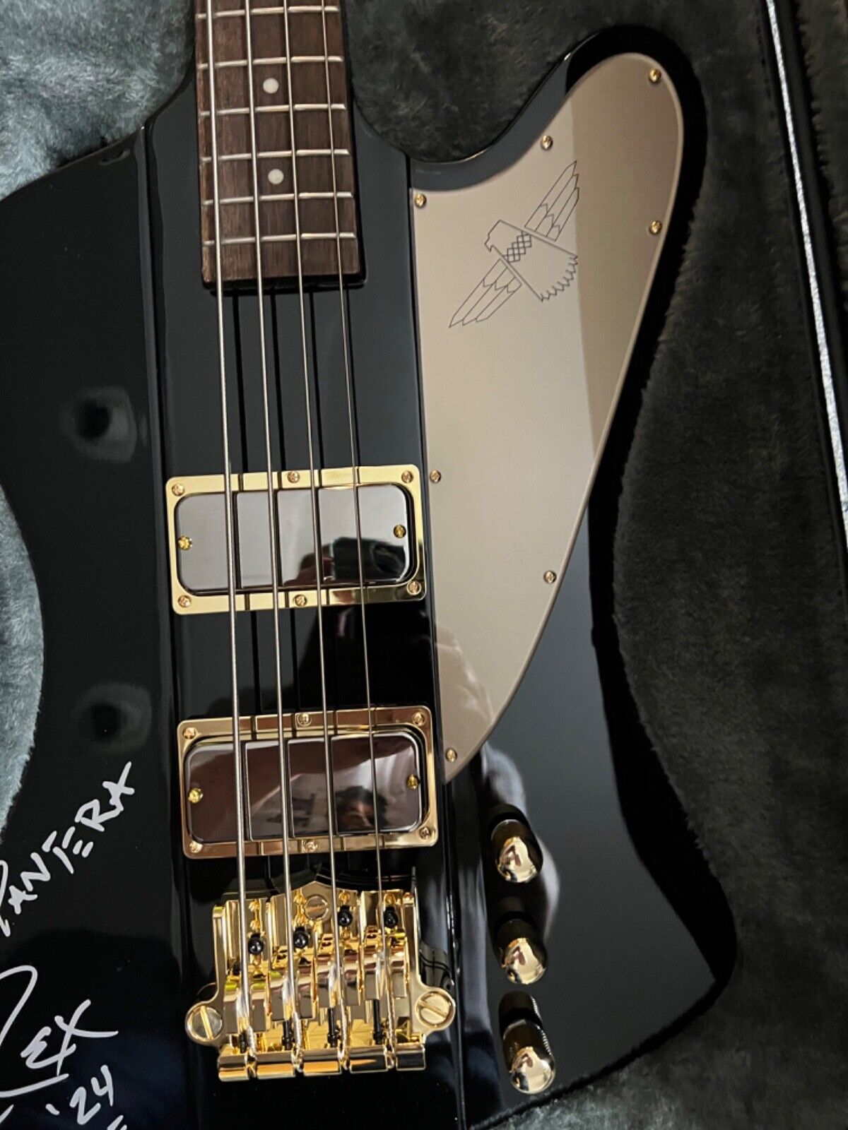 Rex Brown Pantera JSA Signed Epiphone Signature Bass Guitar