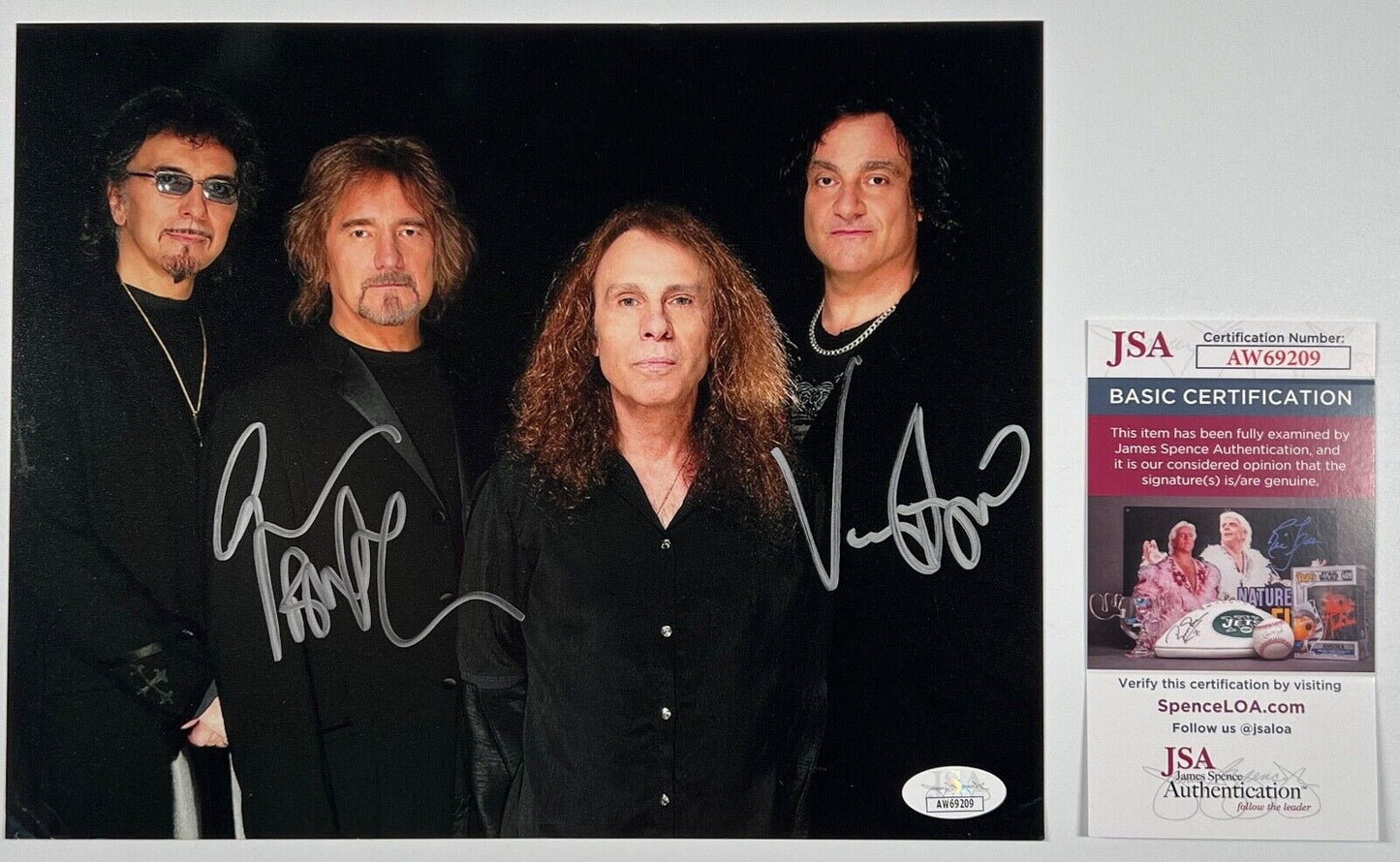 Vinny Appice Geezer Butler Black Sabbath JSA Signed Autograph Photo 8 x 10