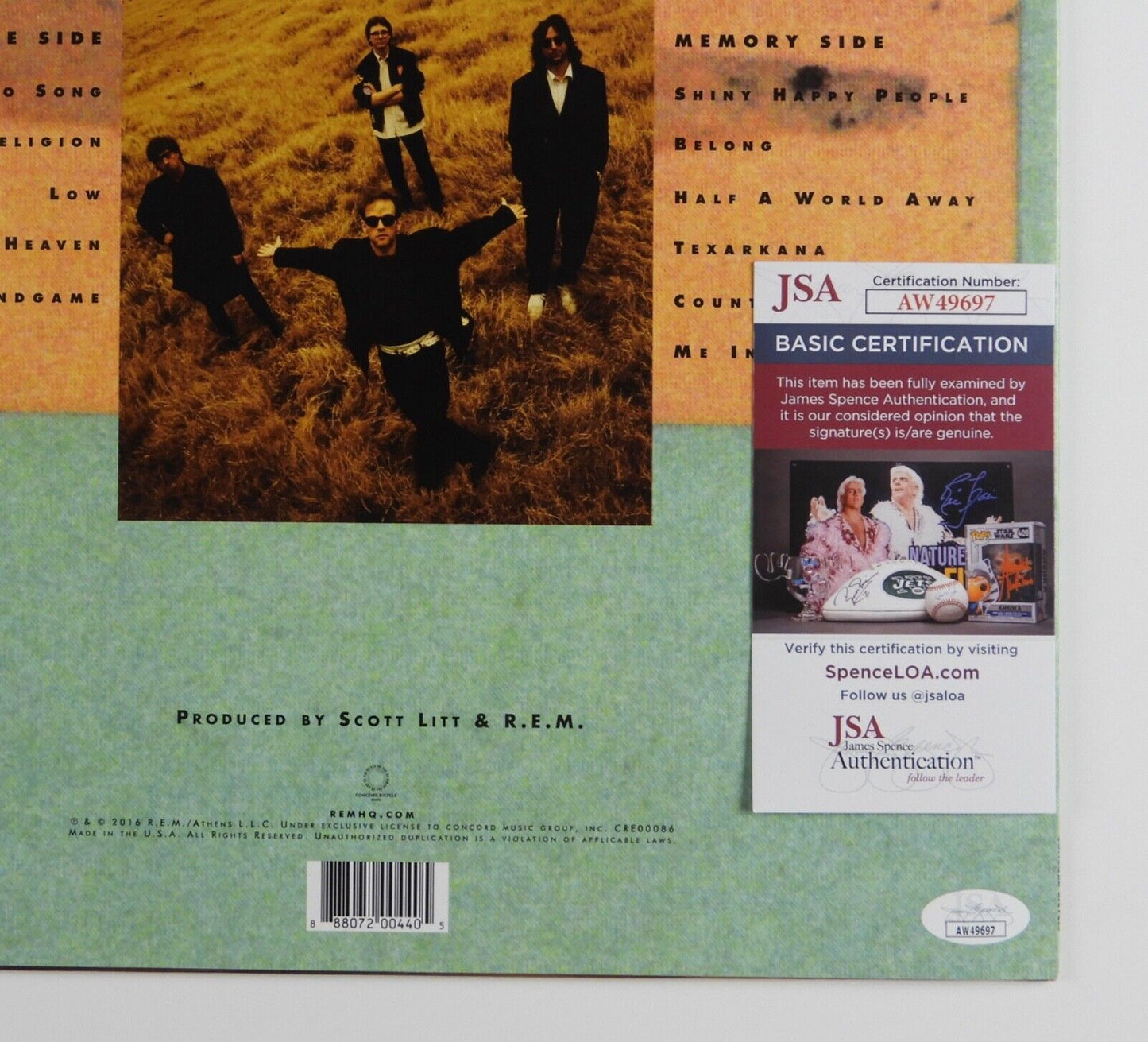 R.E.M. JSA Signed Autograph Vinyl Record Album Michael Stipe Peter Banks