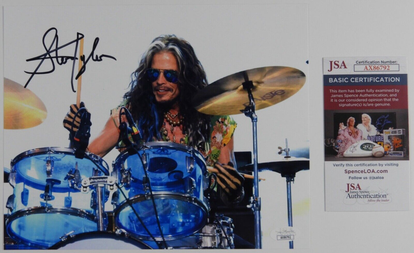 Steven Tyler JSA Signed Autograph 8 x 10 photo Aerosmith