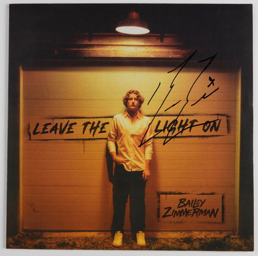 Bailey Zimmerman JSA Signed Autograph Record Album Vinyl  Leave The Light On