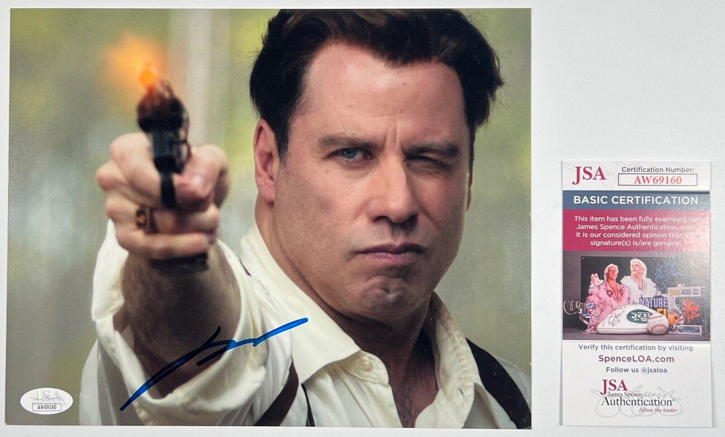 John Travolta JSA Signed Autograph 8 x 10 photo
