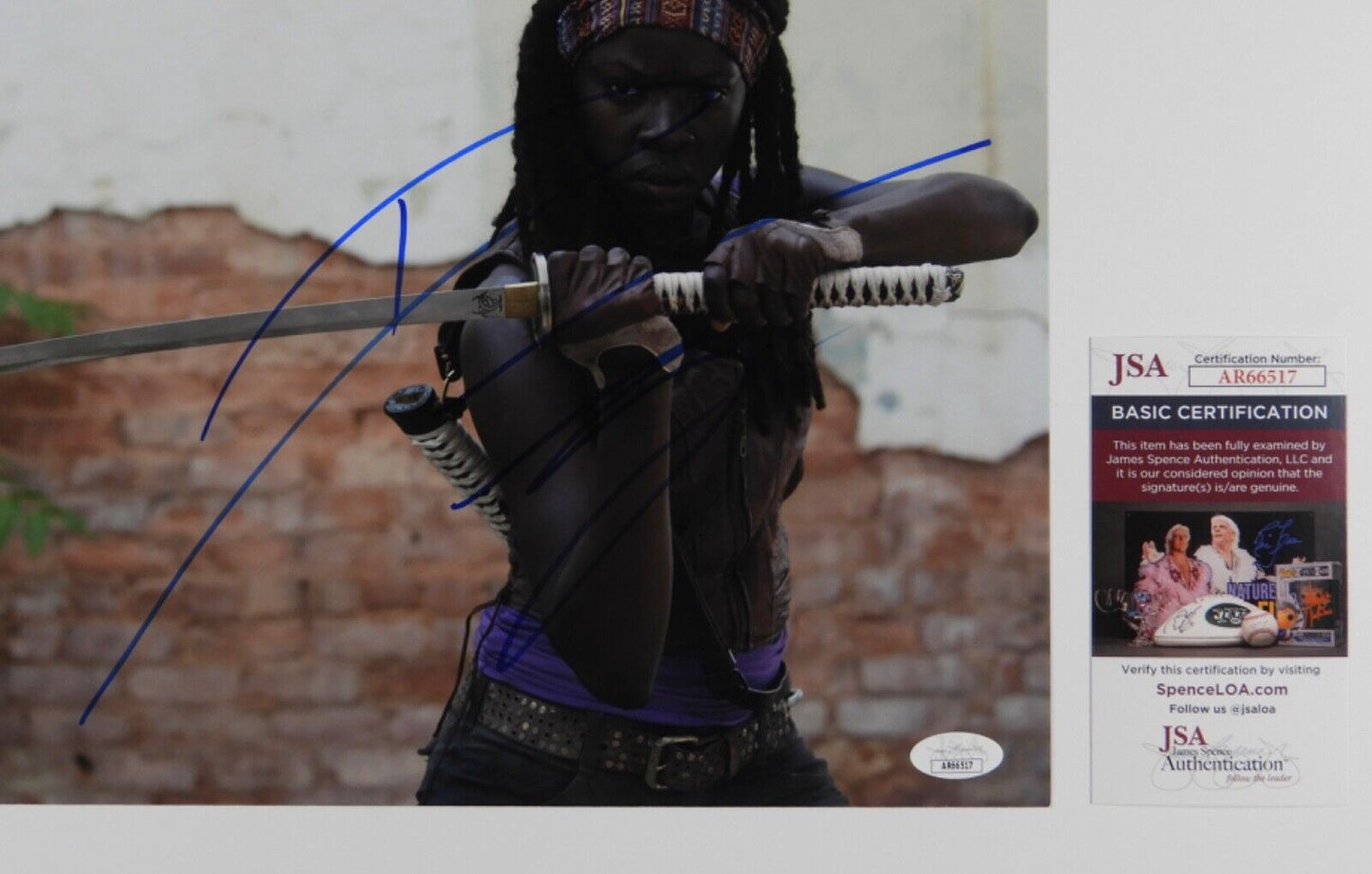 Danai Gurira Michonne The Walking Dead Autograph Signed Photo JSA COA 11 x 14