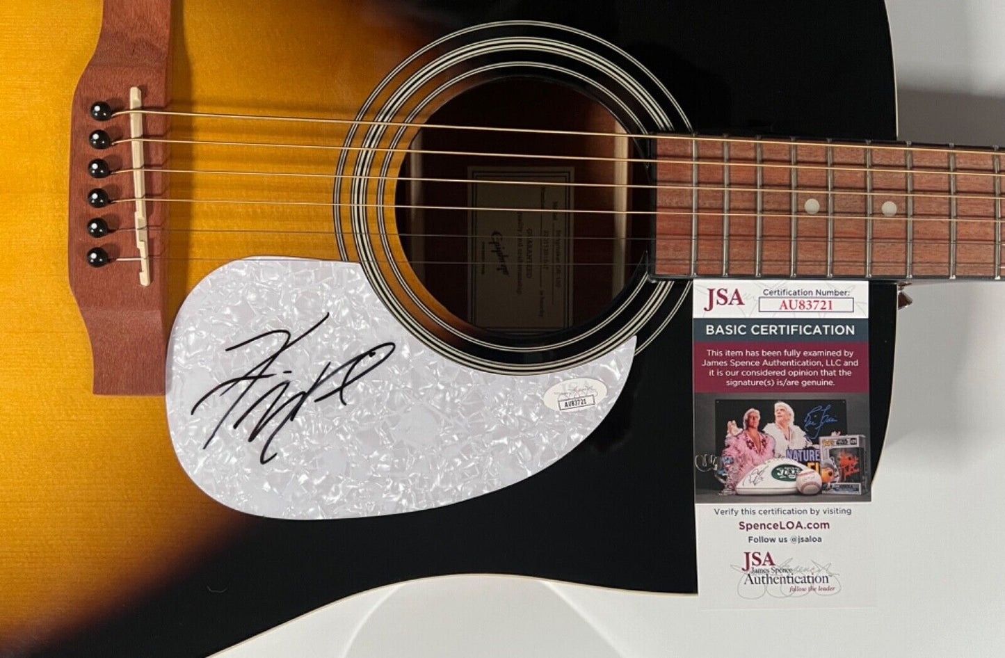 Koe Wetzel JSA Autograph Signed Guitar Epiphone Acoustic