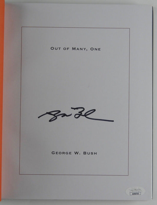 George W Bush JSA Autograph Signed Book Out Of Many, One Hard Cover