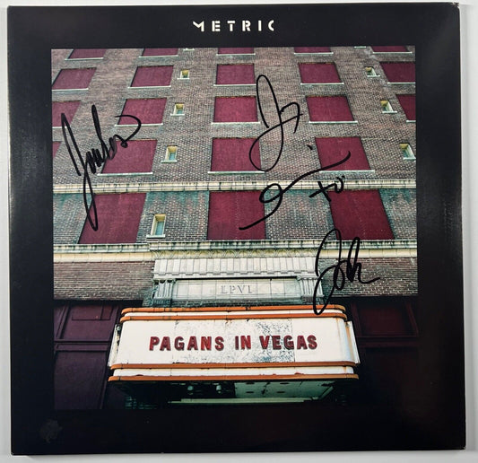 Metric JSA Autograph Signed Album Vinyl Record Pagans In Vegas