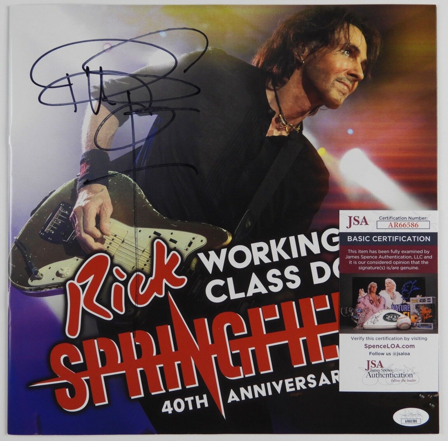 Rick Springfield JSA Autograph Signed Working Class Dog Concert Program