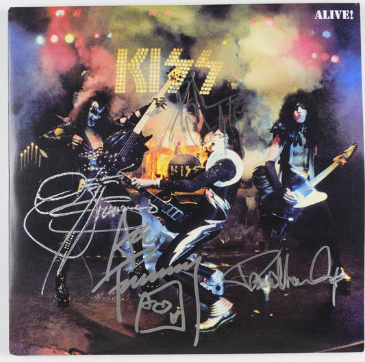 KISS JSA Fully Signed Autograph Album Alive Gene Simmons Paul Stanley +