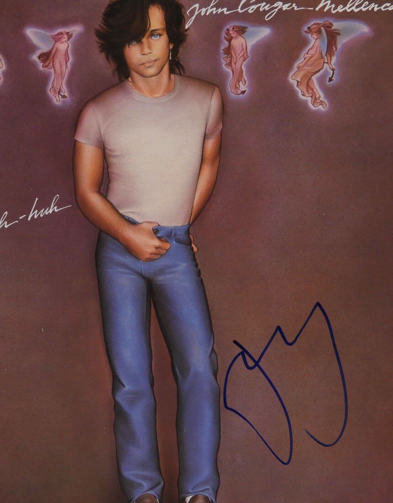 John Cougar Mellencamp JSA Signed Autograph Album Record Vinyl Uh-Huh