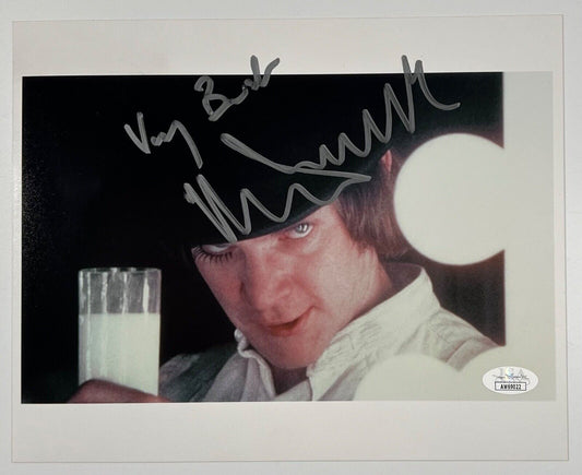 Malcom McDowell JSA Signed Autograph 8 x 10 photo
