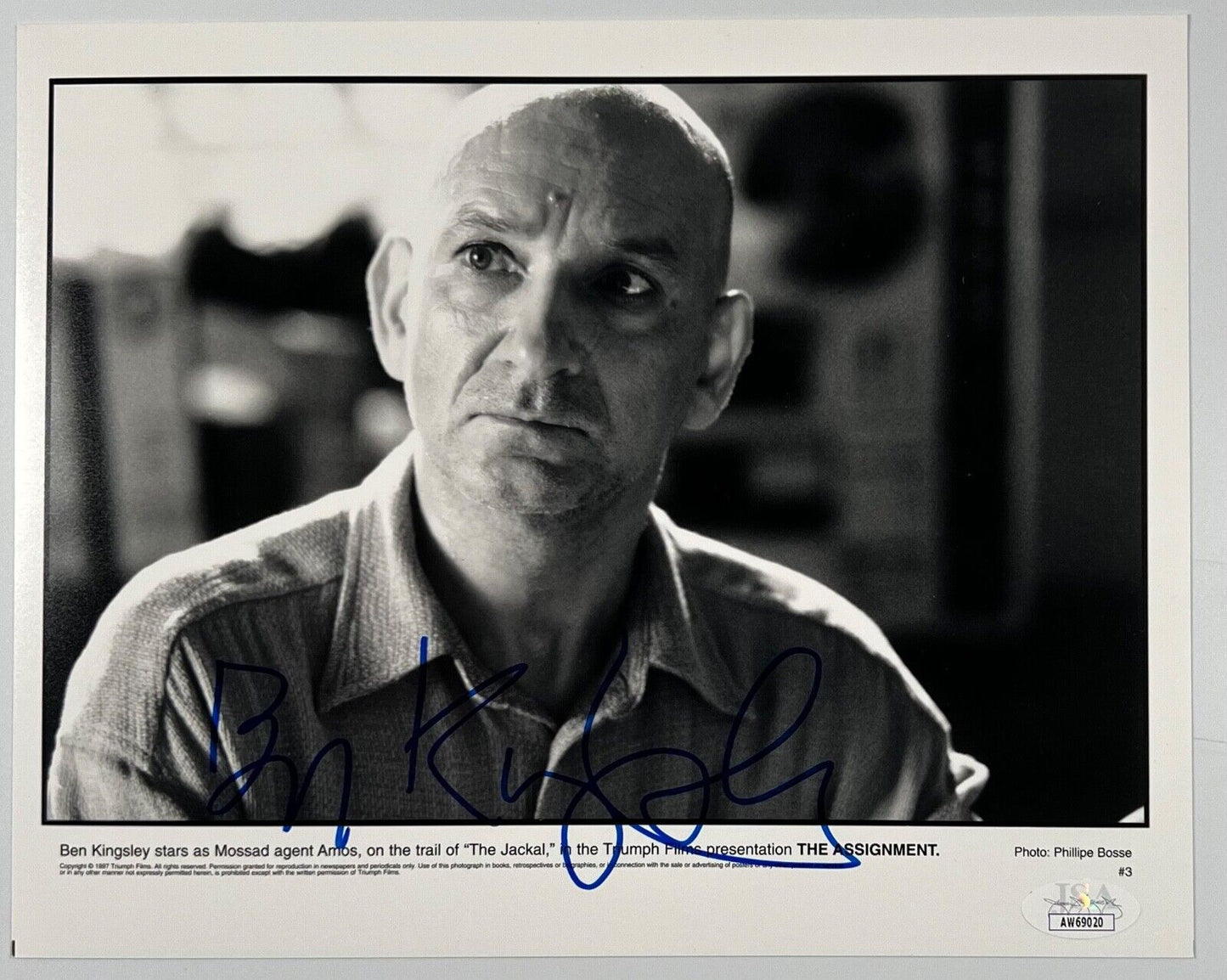 Ben Kingsley JSA Signed Autograph 8 x 10 photo