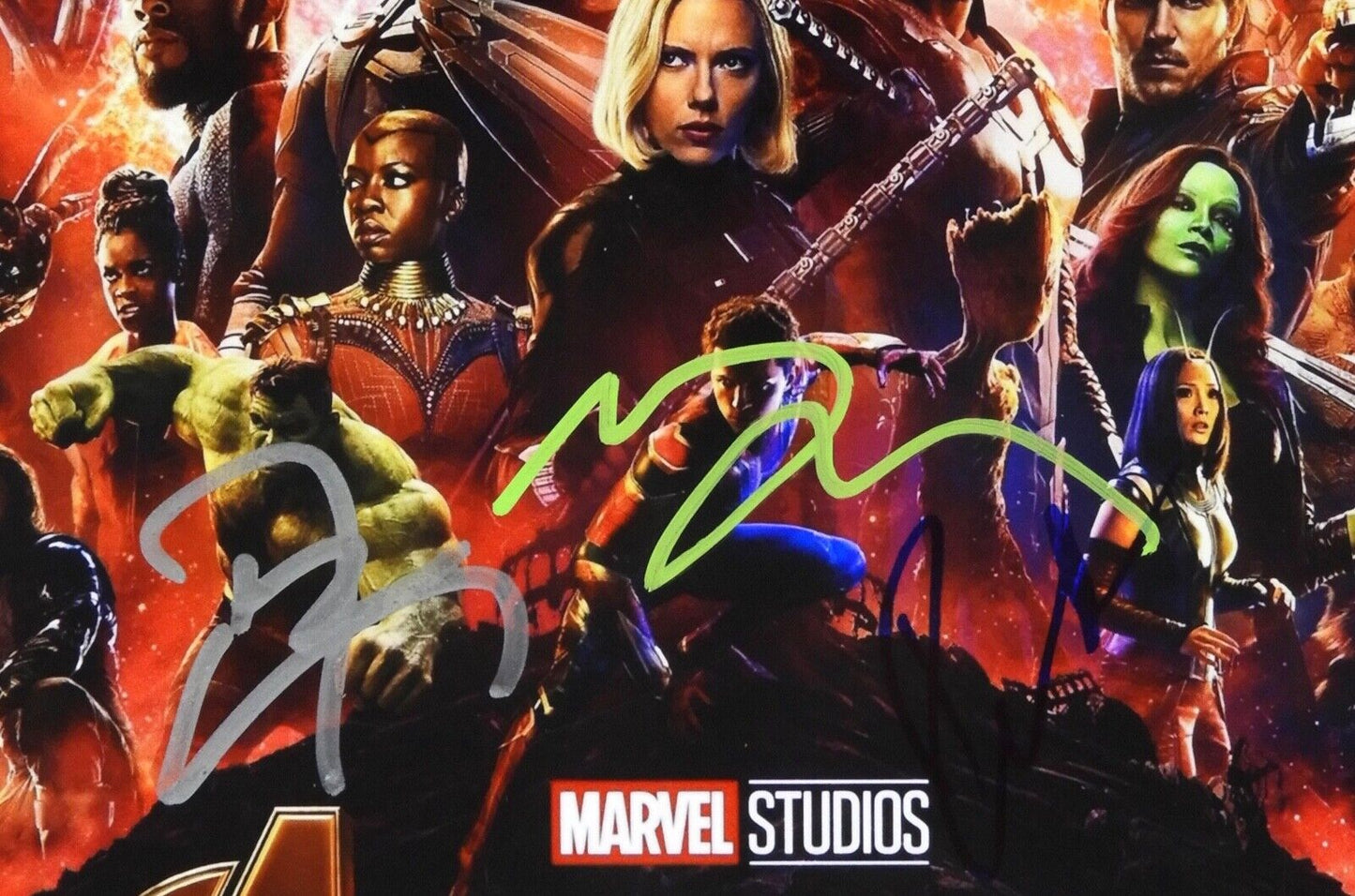 Avengers Autograph JSA 11 x 14 Signed Photo Mark Ruffalo Cheadle Elba