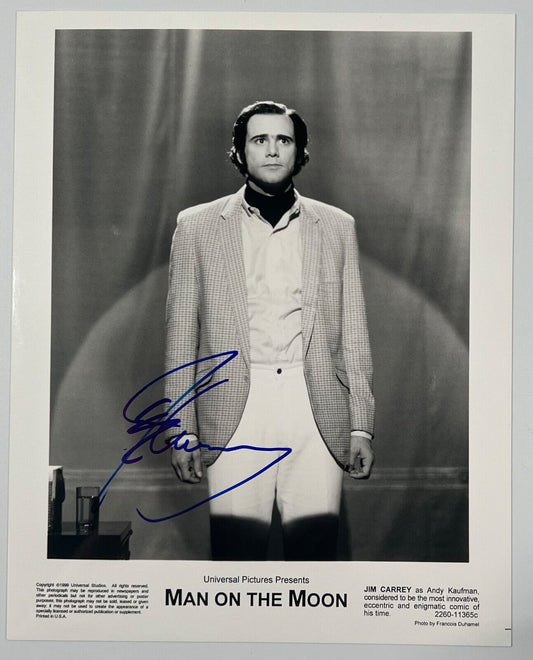 Jim Carrey JSA Signed Autograph 8 x 10 photo Andy Kaufman