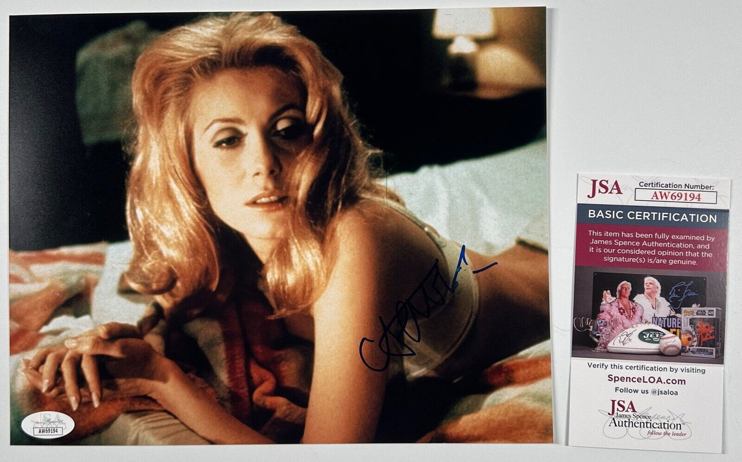 Catherine Deneuve JSA Signed Autograph Photo 8 x 10