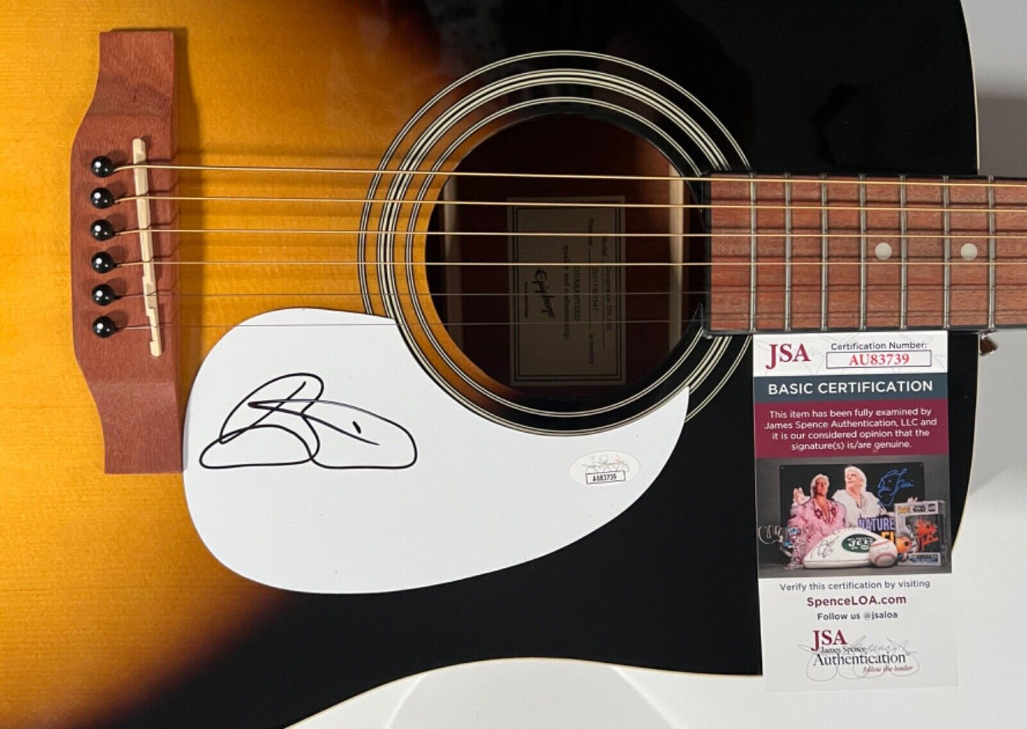 Bryan Martin JSA Autograph Fully Signed Guitar Epiphone Acoustic