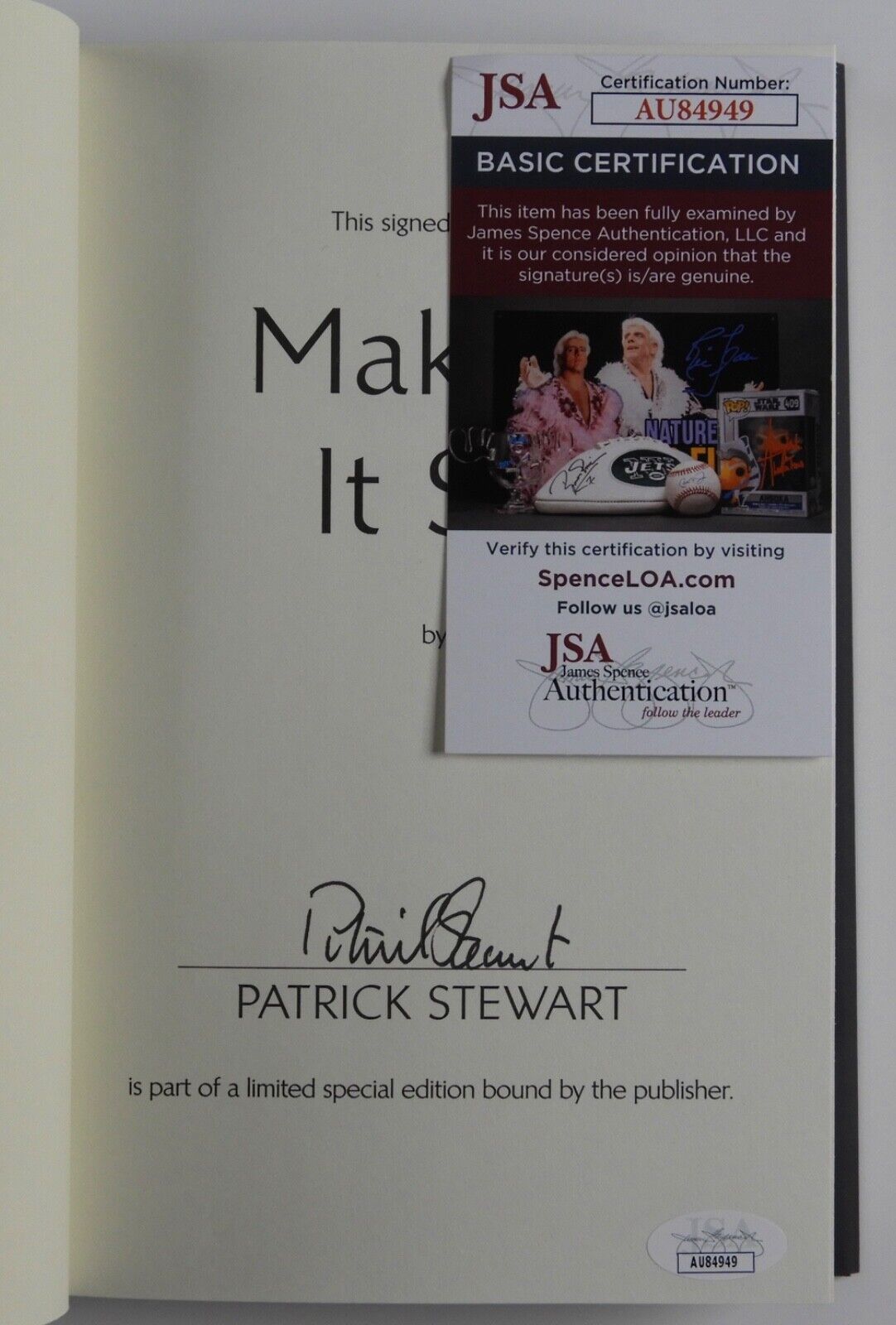 Patrick Stewart JSA Autograph Signed Book Making It So