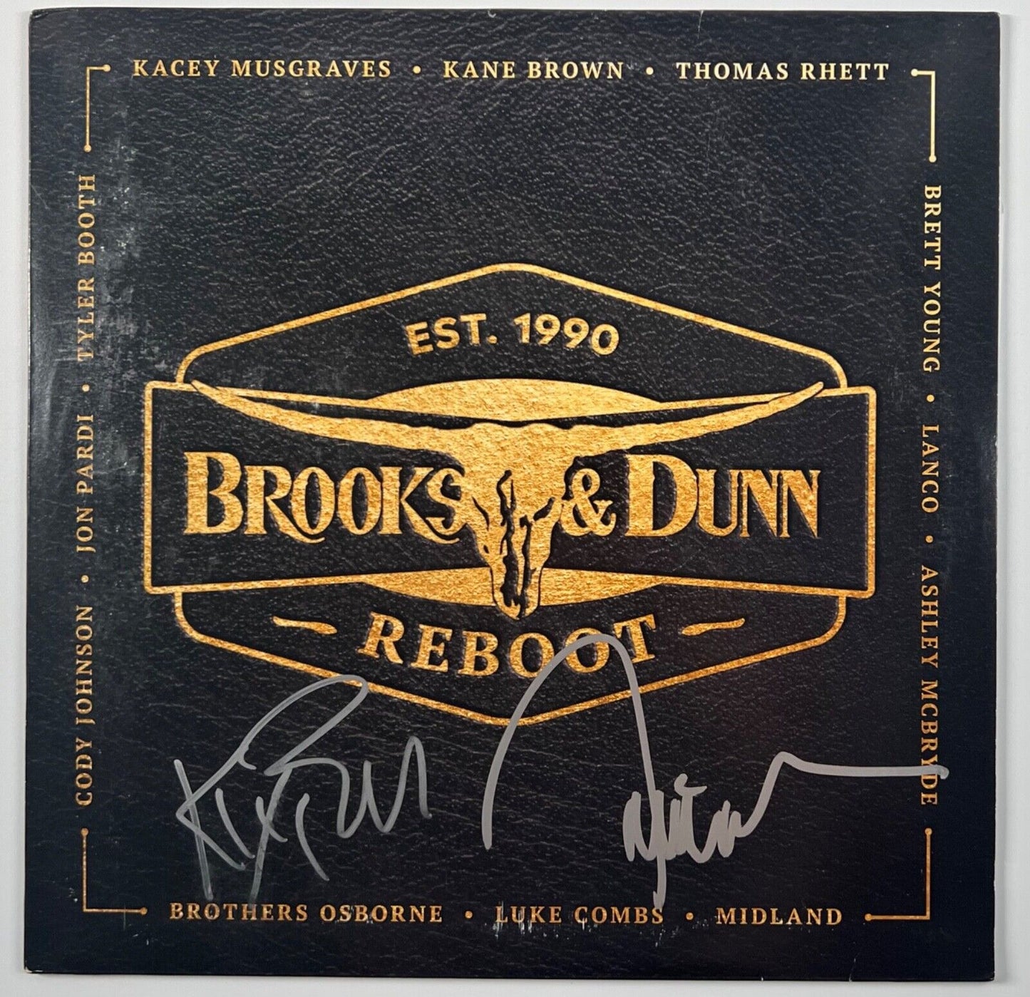 Books & Dunn JSA Autograph Signed Album Vinyl Record Album Reboot
