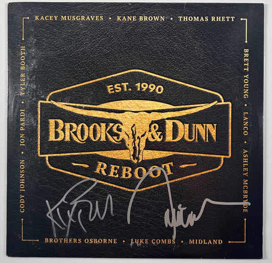 Books & Dunn JSA Autograph Signed Album Vinyl Record Album Reboot