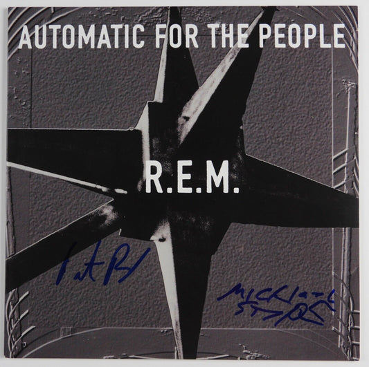 R.E.M. JSA Signed Autograph Vinyl Record Album Michael Stipe Peter Banks