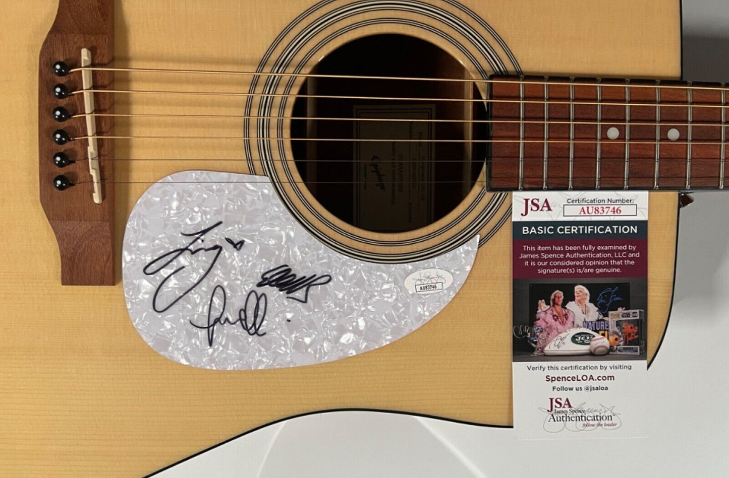 The Castellows JSA Autograph Fully Signed Guitar Epiphone Acoustic